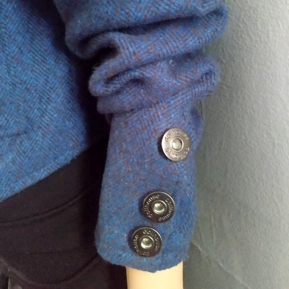 Dollhouse Outerwear Blazer Blue And Black Wool/Shell Blend W/Lining: Size Small - Picture 15 of 17